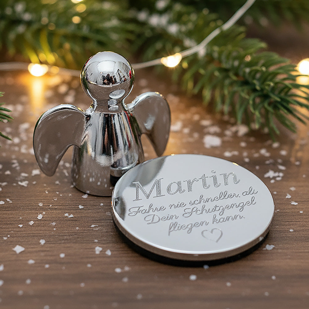 Schutzengel fürs Auto mit Gravur | Parkscheinhalter als Weihnachtsgeschenk