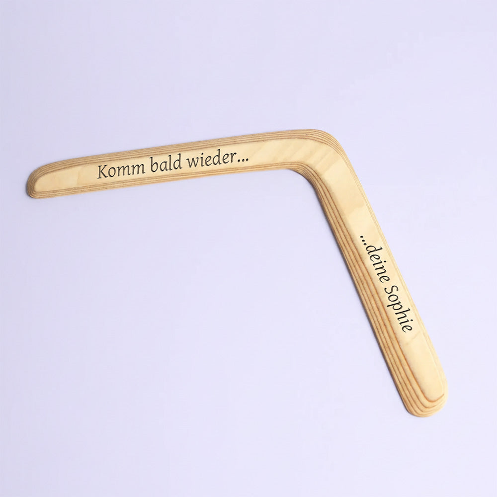 Bumerang mit persönlicher Gravur