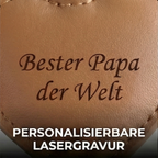 Leder HERZ Schlüsselanhänger mit Gravur | Braun | kostbar & liebevoll