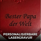 Leder HERZ Schlüsselanhänger mit Gravur | Rot | kostbar & liebevoll