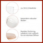 Personalisierte Keksglas mit Gravur | Weihnachtsgeschenk Holzdeckel