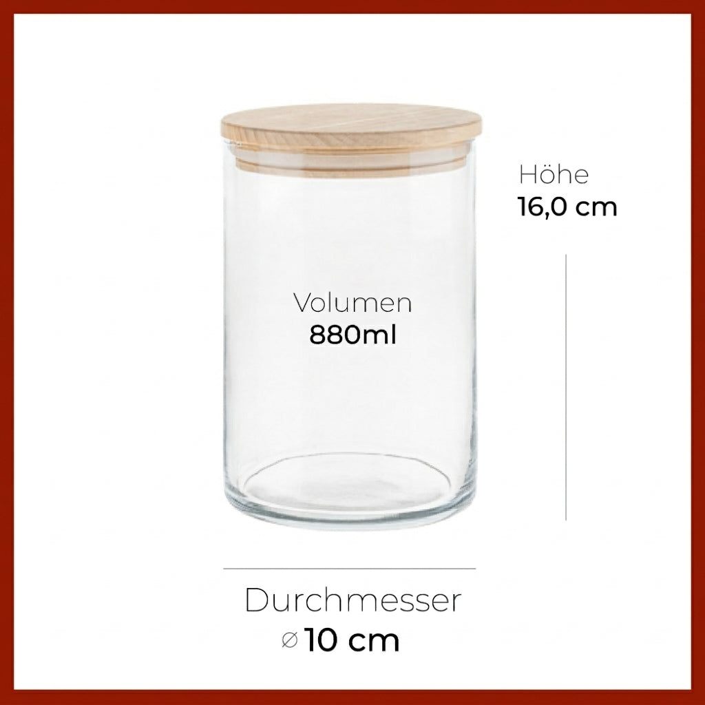 Personalisierte Keksglas mit Gravur | Weihnachtsgeschenk Holzdeckel