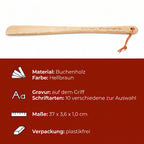 Schuhlöffel mit Gravur | Individuell mit Namen oder Text | Zu Nikolaus