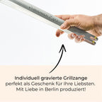 Grillzange mit Gravur - edelstahl/rostfrei/mit/Text/gravieren