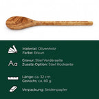 Kochlöffel aus Olivenholz mit Gravur | Weihnachtsgeschenk
