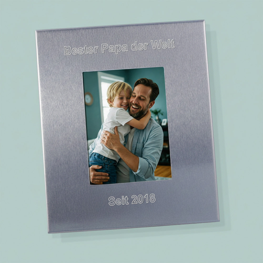 Mini Bilderrahmen mit GRAVUR | Für den Vatertag