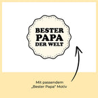 Klares Weizenbierglas aus Glas mit individueller Lasergravur, personalisierbar als besonderes Geschenk für den besten Papa der Welt.