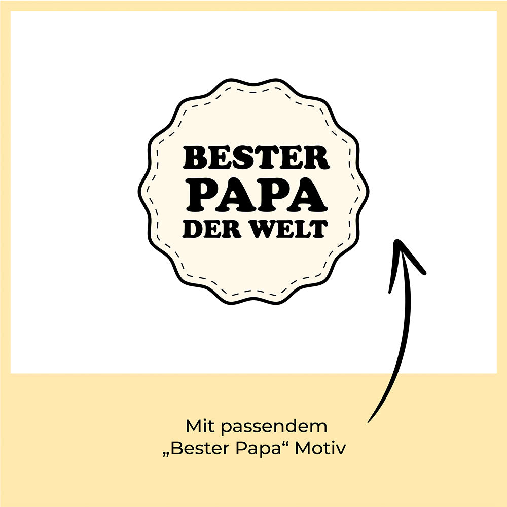 Klares Weizenbierglas aus Glas mit individueller Lasergravur, personalisierbar als besonderes Geschenk für den besten Papa der Welt.