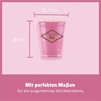 Würfelbecher Pink - Inkl. 5 Würfel | Wunsch-Gravur mit Name & Motiv