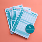 3x Spielblock (3x 50 Blatt - 1050 Spiele)
