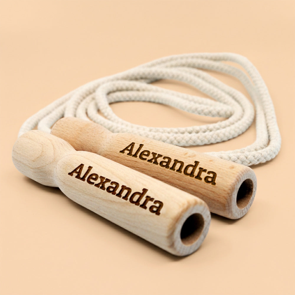 Springseil mit persönlicher Wunschgravur | Name oder Spruch