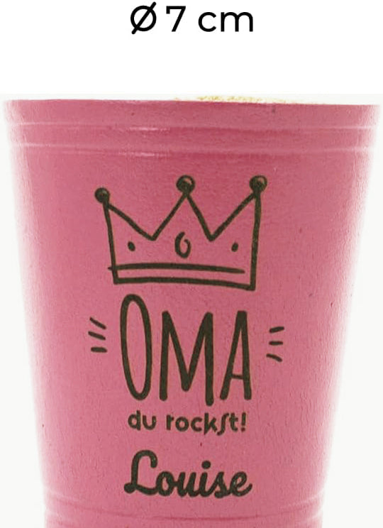 Würfelbecher - Allerbeste Oma- Inkl. 5 Würfel | Wunsch-Gravur mit Text &  Motiv