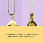 Anhänger mit Gravur | OVAL | vergoldet | Fotogravur