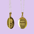 Anhänger mit Gravur | OVAL | vergoldet | Fotogravur