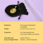 Anhänger mit Gravur | OVAL | vergoldet | Fotogravur