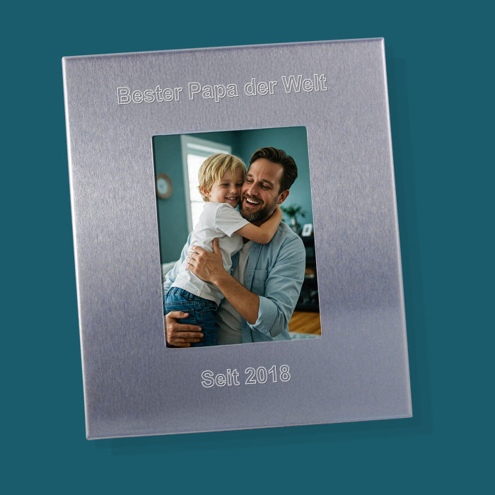 Mini Bilderrahmen mit GRAVUR | Für den Vatertag