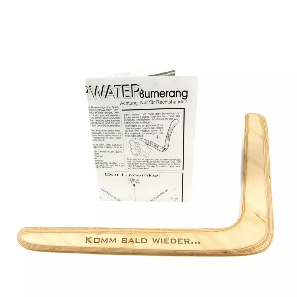Bumerang mit persönlicher Gravur