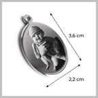 Kettenanhänger mit Fotogravur | Ovaler Anhänger Gravur