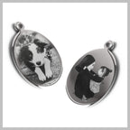 Kettenanhänger mit Fotogravur | Ovaler Anhänger Gravur