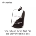 Dog Tag mit Fotogravur | Personalisierter Kettenanhänger