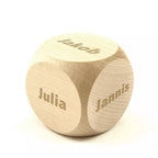 Entscheidungswürfel aus Holz 6cm - individueller Text