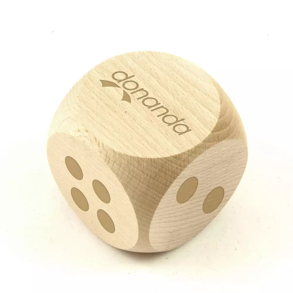 Entscheidungswürfel aus Holz 6cm - individueller Text