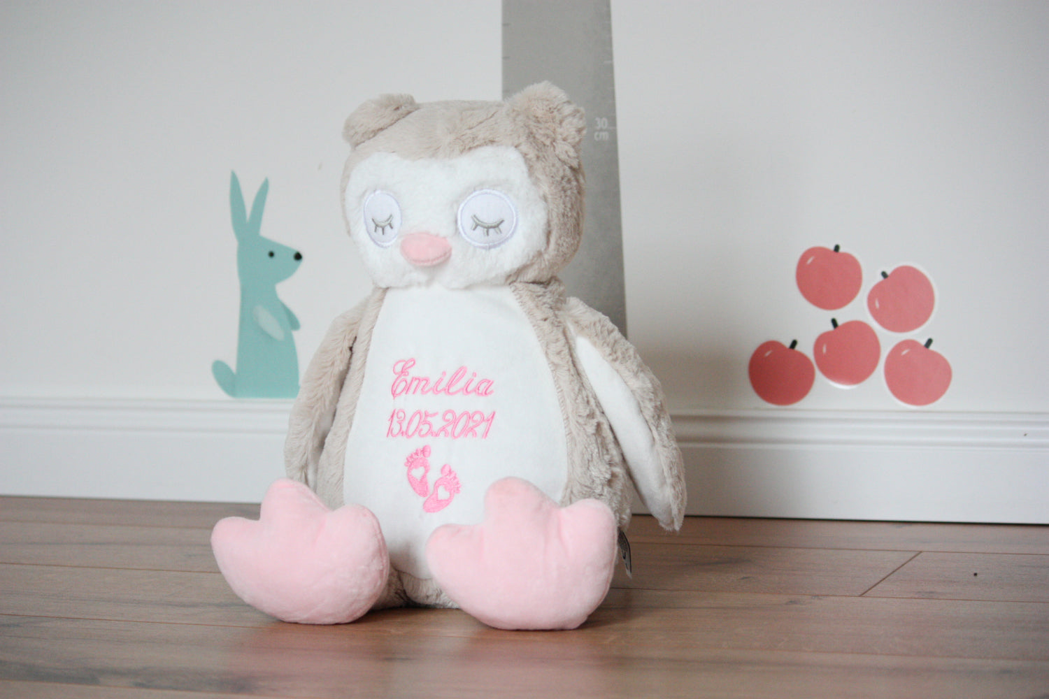 Kuscheltier mit Namen | Plüsch-Eule personalisieren