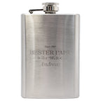 Flachmann "Bester Papa der Welt" | mit Gravur | Edelstahl