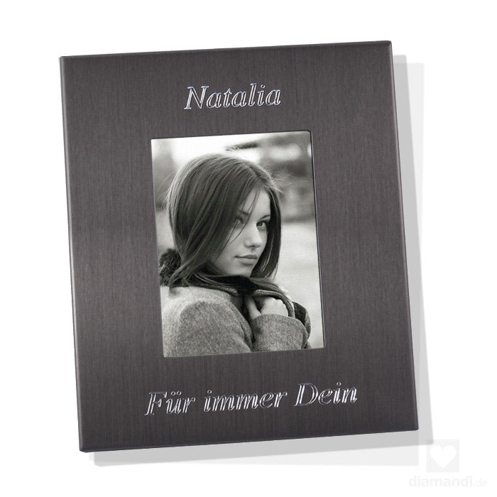 Passfoto Bilderrahmen mit GRAVUR | Mini Fotorahmen