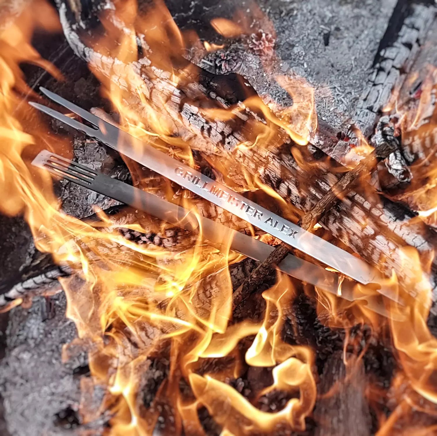 Grillzange mit Gravur - edelstahl/rostfrei/mit/Text/gravieren