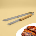 Personalisierte Grillzange mit Gravur | Edle Grillzange mit Holzgriff