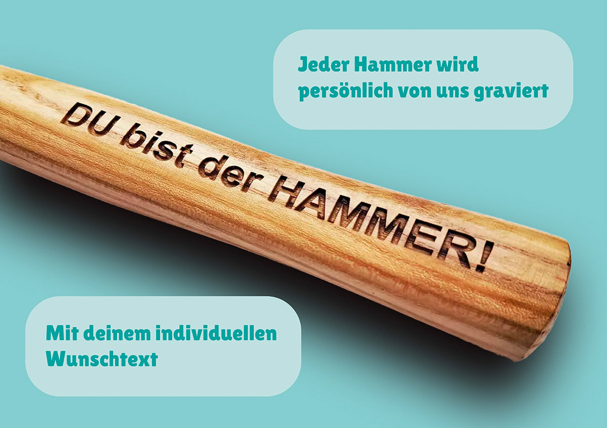 Hammer personalisiert mit Gravur