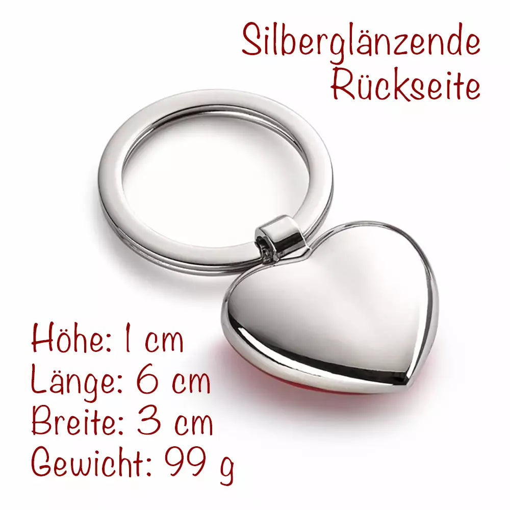 Herz-Schlüsselanhänger mit Gravur | Personalisiert mit Namen
