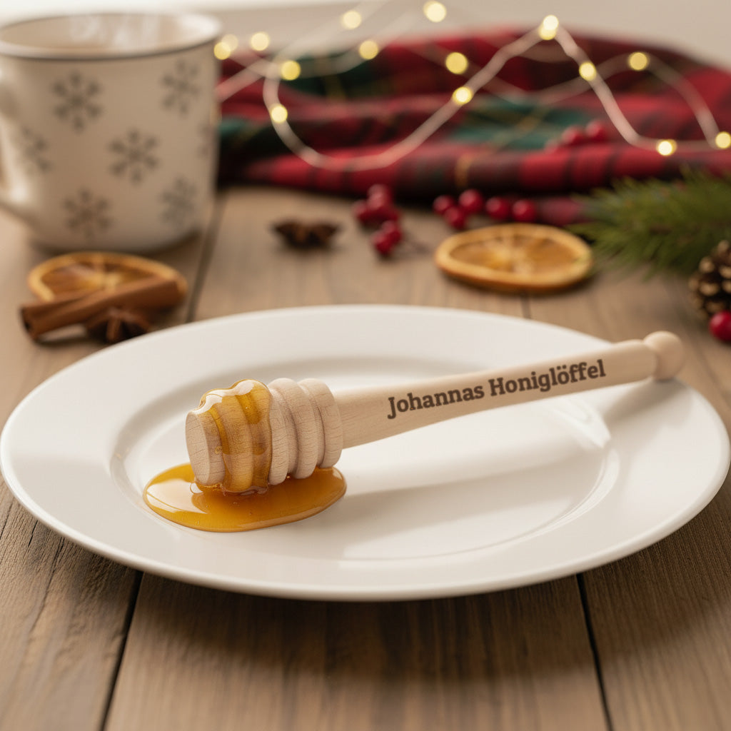 Honiglöffel mit Gravur | Honiglöffel personalisiert mit Text