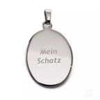 Kettenanhänger mit Fotogravur | Ovaler Anhänger Gravur