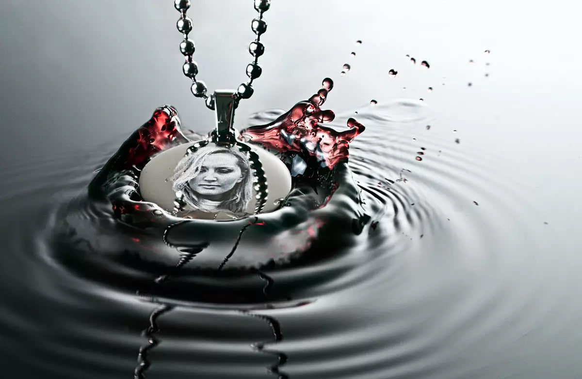 Runder Anhänger mit Fotogravur | Kettenanhänger Gravur