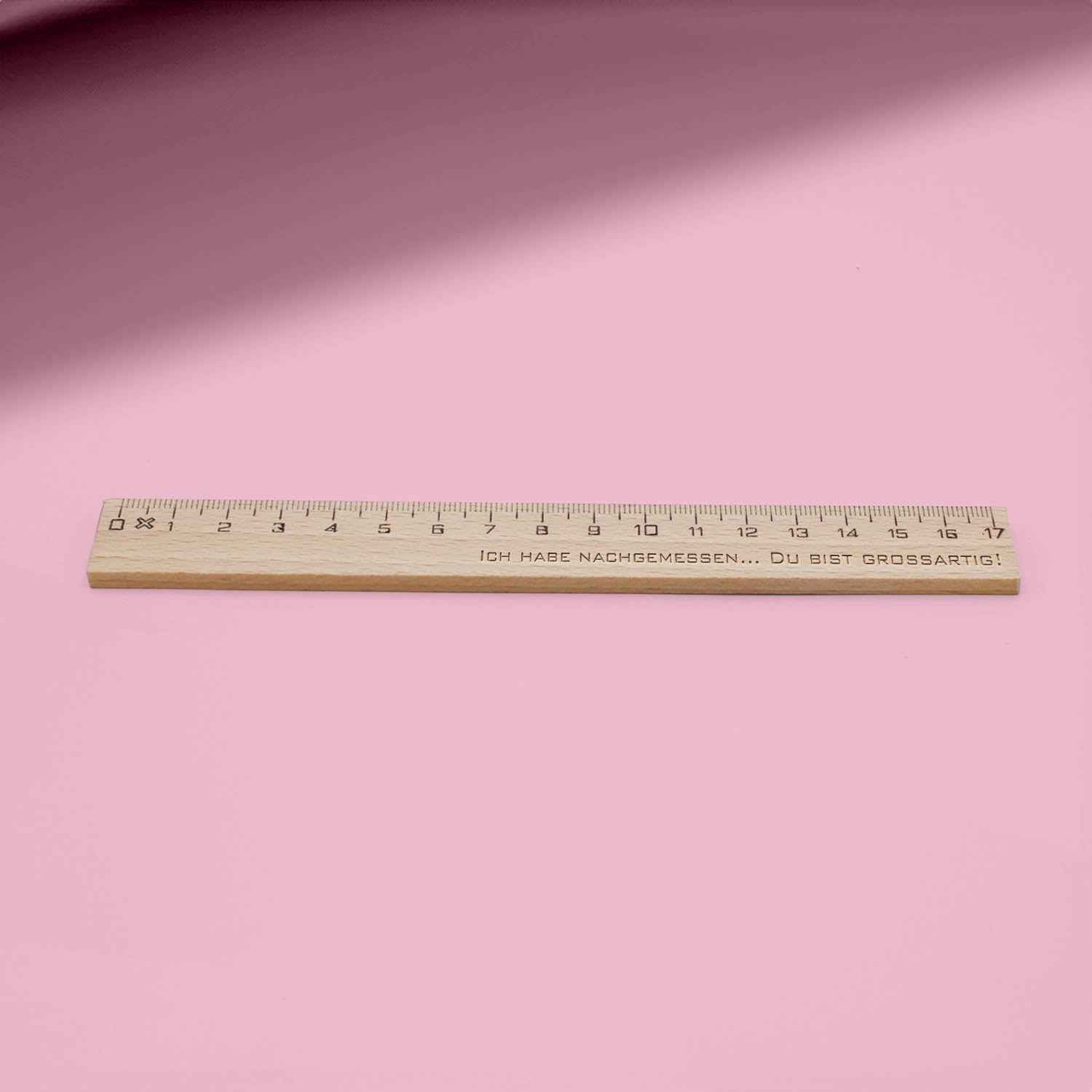 Holzlineal 17cm mit Laser-Gravur