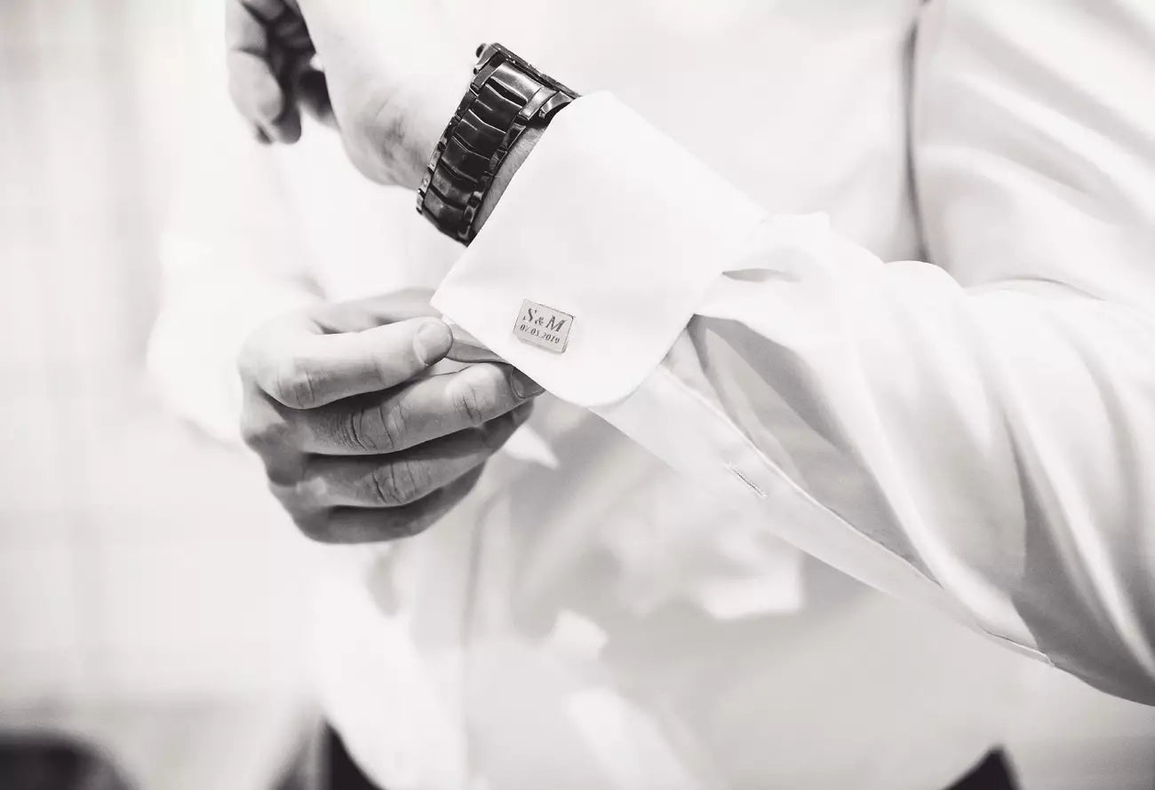 Manschettenknöpfe personalisiert mit Gravur I ECKIG