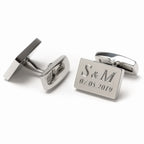 Manschettenknöpfe personalisiert mit Gravur I ECKIG