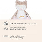 Kuscheltier mit Namen bestickt | Plüsch-Eule als Weihnachtsgeschenk