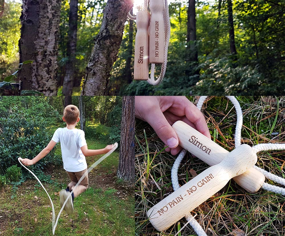 Springseil mit persönlicher Wunschgravur | Name oder Spruch