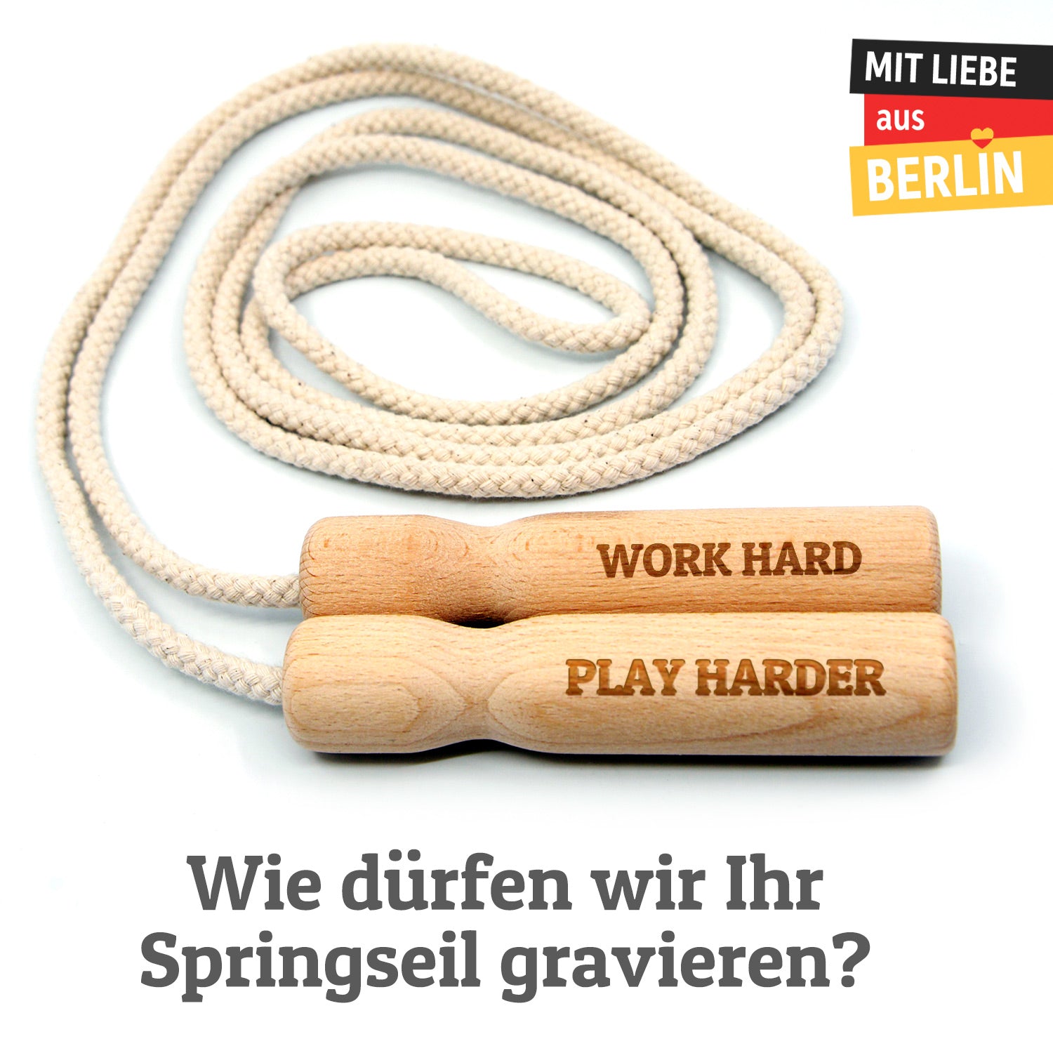 Springseil mit persönlicher Wunschgravur | Name oder Spruch