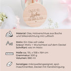 Vorratsglas mit Holzdeckelgravur - perfekt für die Küche