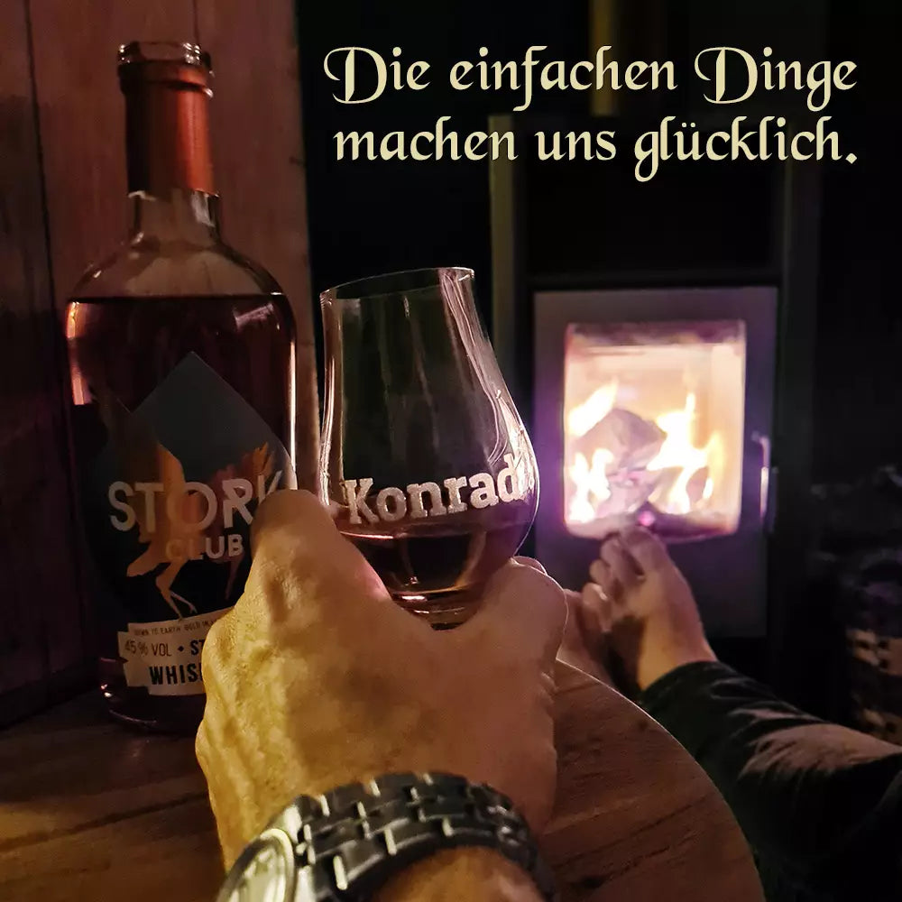 Whisky Nosing-Glas mit Gravur | Original The Glencairn Glass