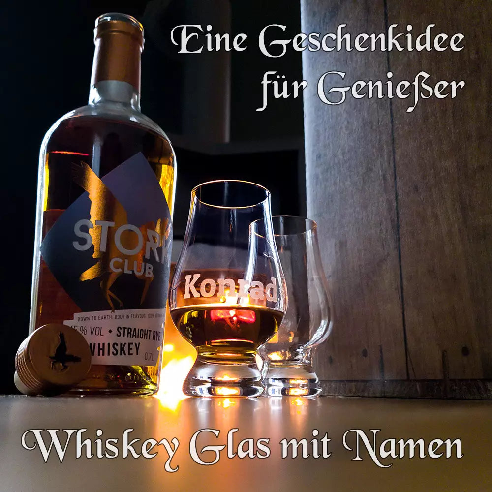Whisky Nosing-Glas mit Gravur | Original The Glencairn Glass
