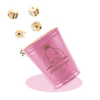 Würfelbecher Pink - Inkl. 5 Würfel | Wunsch-Gravur mit Name & Motiv