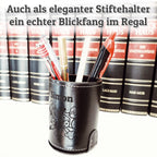 Schwarzer Würfelbecher To Go Set | Personalisiert mit Motiv & Name | Inkl. 5 Würfel