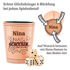 PREMIUM Würfelbecher mit Gravur inkl. 5 Würfel | Made in Germany